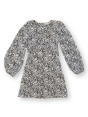 Abercrombie & Fitch Floral Long Sleeve Mini Dress Button Front Fully Lined - S